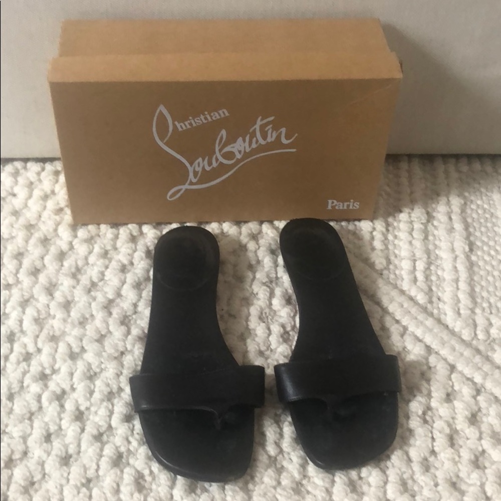 Christian Louboutin brown leather sandals 8.5
